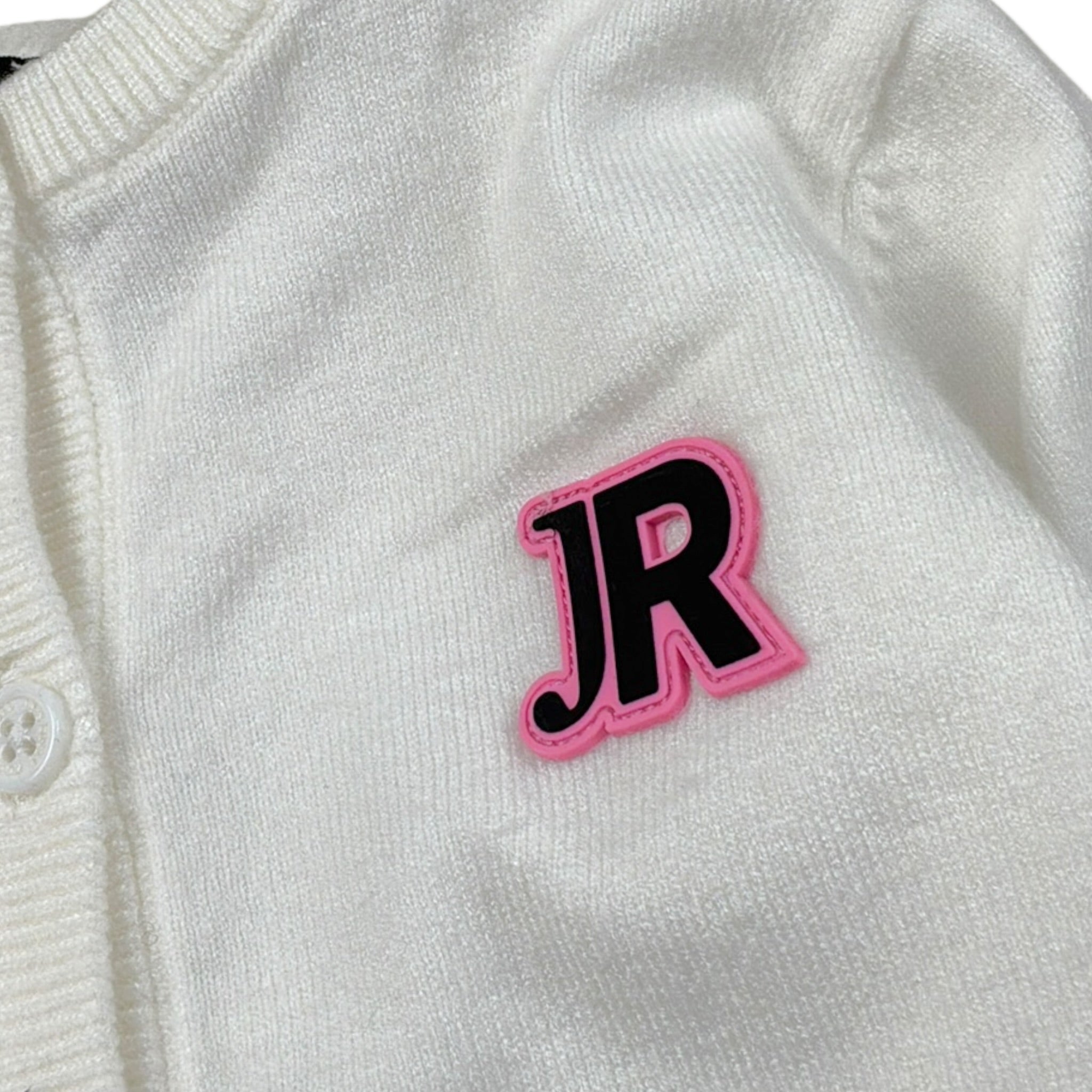John Richmond Cardigan tinta unita con Logo Bianco per Neonata RIA26029CD BIANCO JOHN RICHMOND 