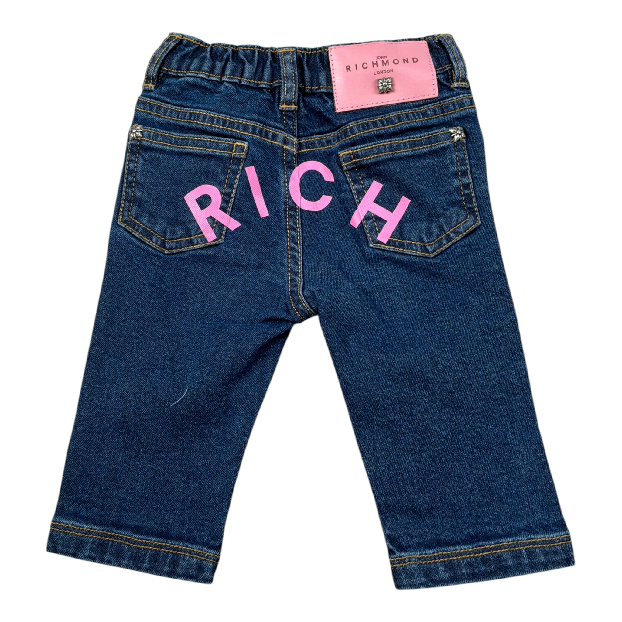 John Richmond Jeans tinta unita con Logo Blu per Neonata RIA26031JE BLU JOHN RICHMOND 