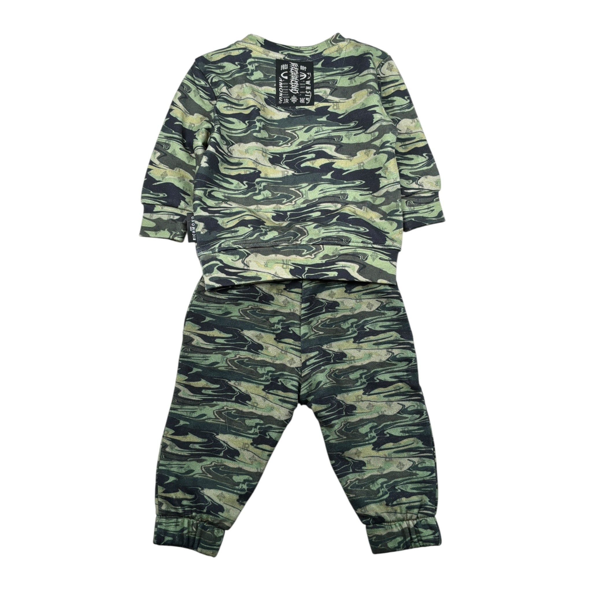 John Richmond Completo 2Pz Felpa-Pantalone Modello Tuta Verde per Neonato RIA26048CF VERDE JOHN RICHMOND 