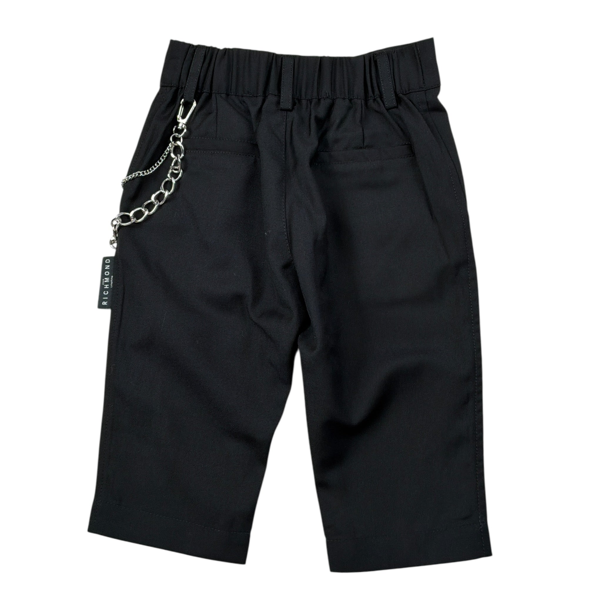 John Richmond Pantalone tinta unita con Elastico In Vita Nero per Neonato RIA26065PA NERO JOHN RICHMOND 