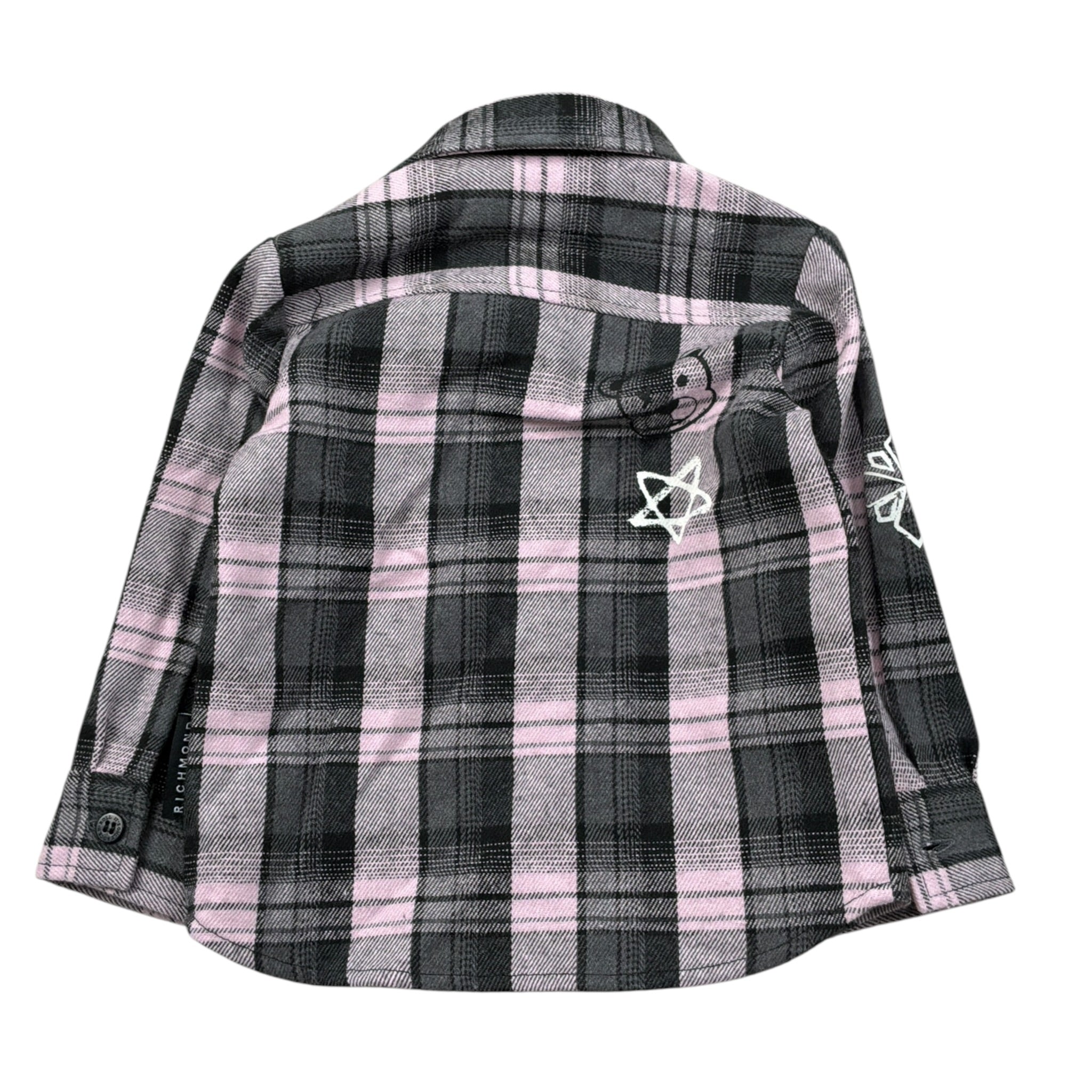 John Richmond Camicia tinta unita con Fantasia A Quadri Rosa per Neonata RIA26084CA ROSA JOHN RICHMOND 