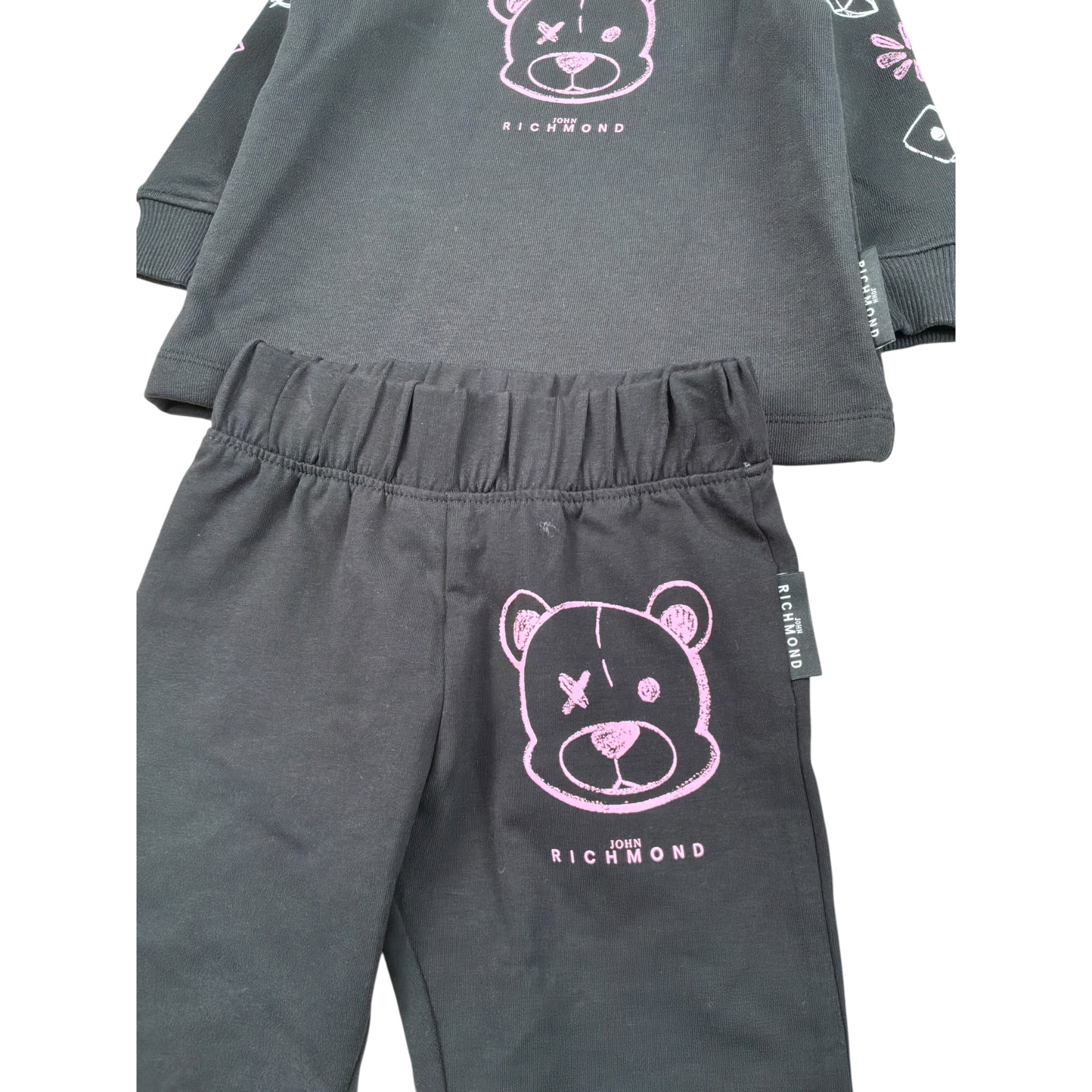 John Richmond Completo 2Pz Felpa-Leggins Nero per Neonata RIA26102CF NERO JOHN RICHMOND 