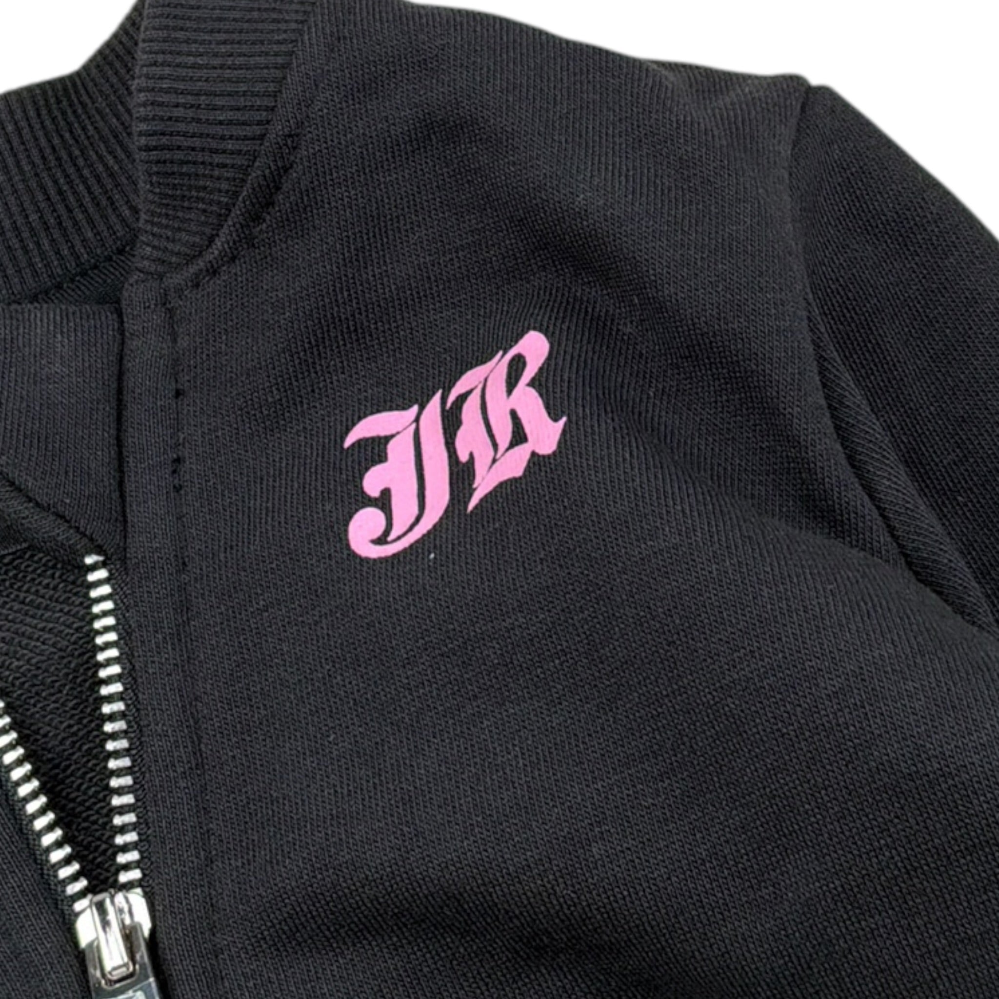 John Richmond Felpa tinta unita con Zip E Logo Nero per Neonata RIA26105FE NERO JOHN RICHMOND 