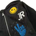 John Richmond Felpa tinta unita con Zip E Cappuccio Nero per Neonato RIA26111FE NERO JOHN RICHMOND 