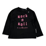 John Richmond Shirt tinta unita con Stampa Nero per Neonata RIA26131TS NERO JOHN RICHMOND 