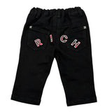 John Richmond Pantalone tinta unita con Elastico In Vita Nero per Neonata RIA26141JE NERO JOHN RICHMOND 