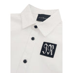 John Richmond Camicia Manica Lunga tinta unita con Logo Bianco per Bambino RIP23084CA BIANCO JOHN RICHMOND 
