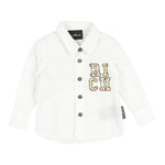 John Richmond Camicia tinta unita con Stampa Bianco per Neonato RIP25056CA BIANCO JOHN RICHMOND 