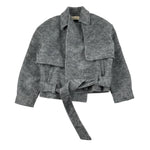 Trussardi Cappotto Modello Crop tinta unita Grigio per Bambina TGA26037CP GRIGIO TRUSSARDI 