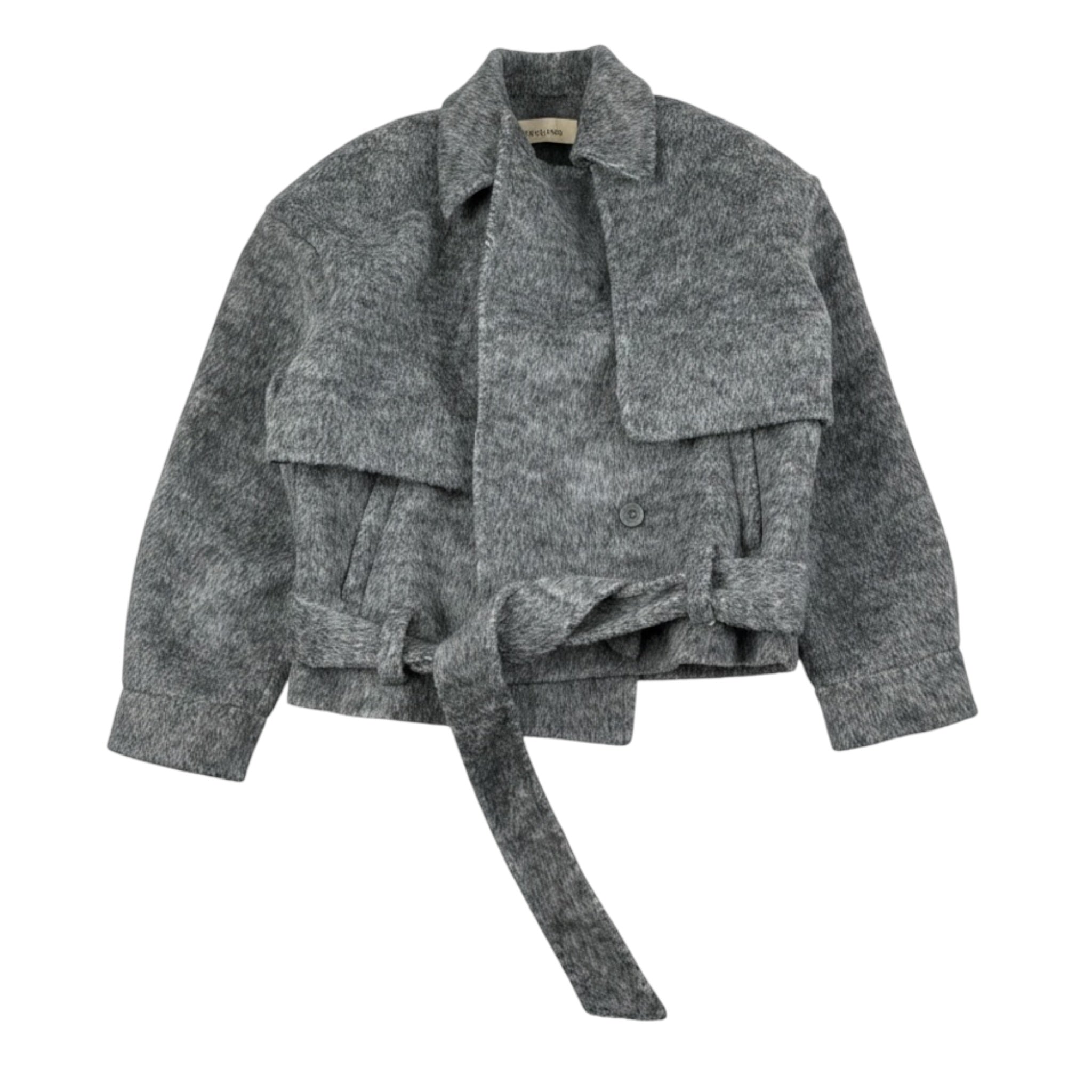 Trussardi Cappotto Modello Crop tinta unita Grigio per Bambina TGA26037CP GRIGIO TRUSSARDI 