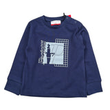 Cesare Paciotti Shirt tinta unita con Stampa Blu per Neonato TSP6322B BLU CESARE PACIOTTI 
