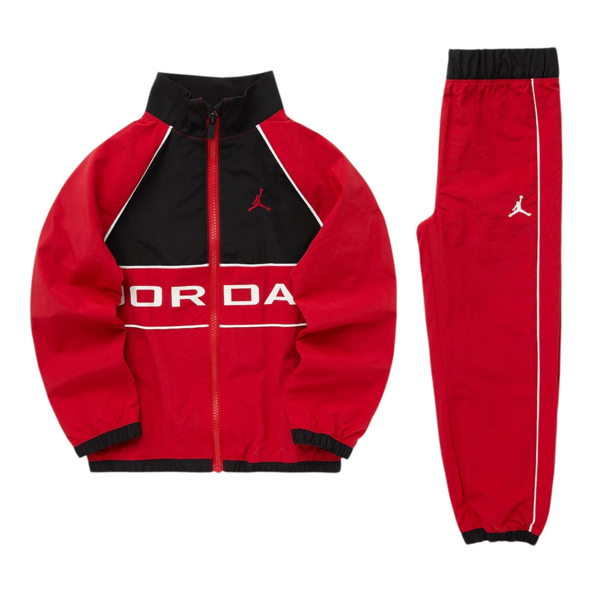 Jordan Completo 2 Pezzi Felpa-Pantalone Bicolore Rosso per Neonato 65D763 ROSSO JORDAN 