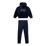 Juicy Couture Completo 2Pz In Velluto Felpa-Leggins Blu per Bambina JBX6617 BLU JUICY COUTURE 