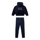 Juicy Couture Completo 2Pz In Velluto Felpa-Leggins Blu per Bambina JBX6617 BLU JUICY COUTURE 