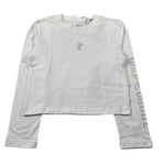 Juicy Couture Shirt Girocollo tinta unita con Brllantini Bianco per Bambina JBX6619 BIANCO JUICY COUTURE 