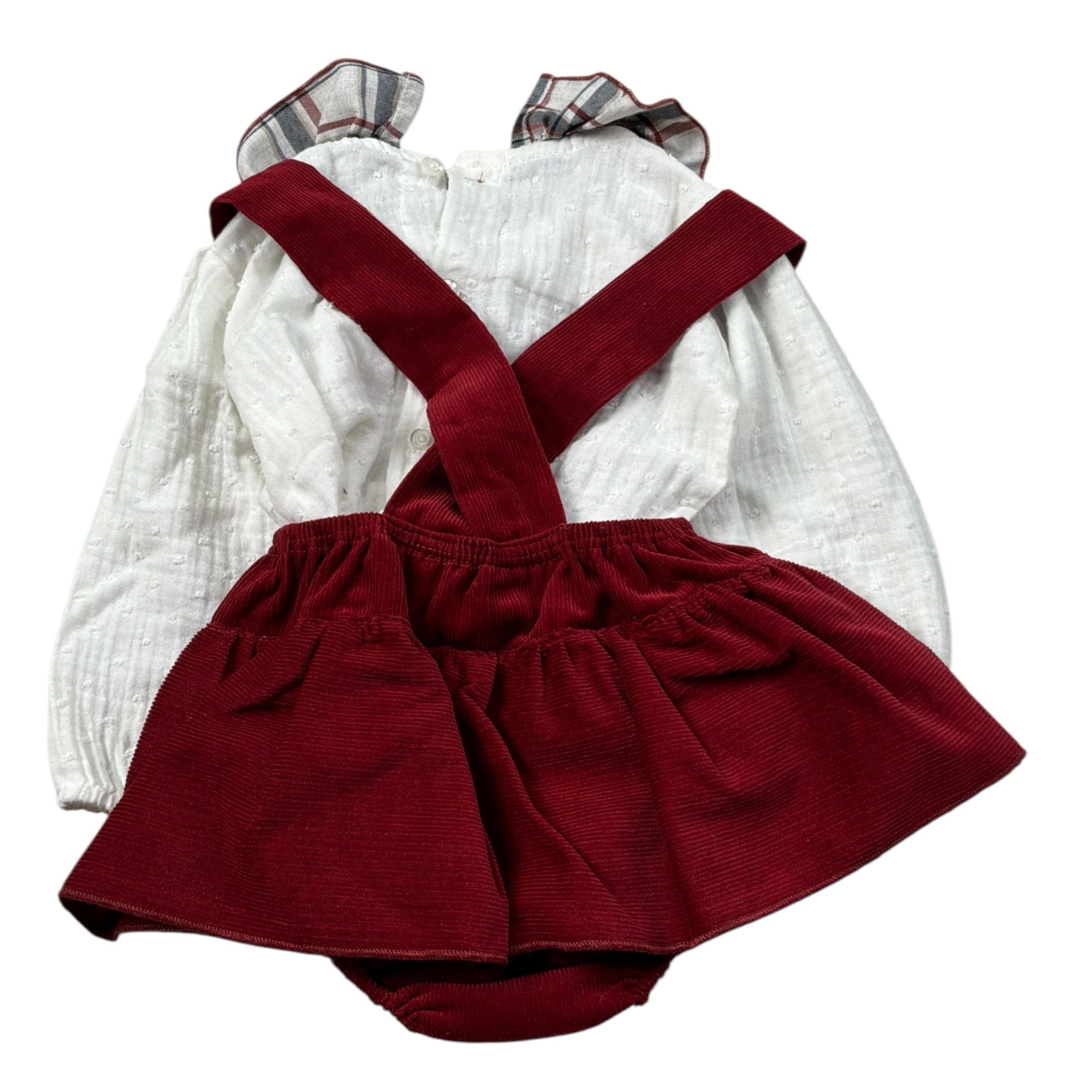 Juliana Completo 2 Pezzi Camicia-Pagliaccetto Bianco/Rosso per Neonata 24612 BIANCO/ROSSO JULIANA 