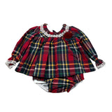 Juliana Camicia Manica Lunga con Culotte Rosso per Neonata 24667 ROSSO JULIANA 