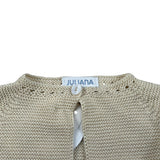 Juliana Coprispalle tinta unita con Trafori Beige per Neonata 25213 BEIGE JULIANA 