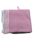 Juliana Coperta tinta unita con Ricami Rosa per Neonata 25512 ROSA JULIANA 