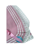 Juliana Coperta tinta unita con Ricami Rosa per Neonata 25512 ROSA JULIANA 
