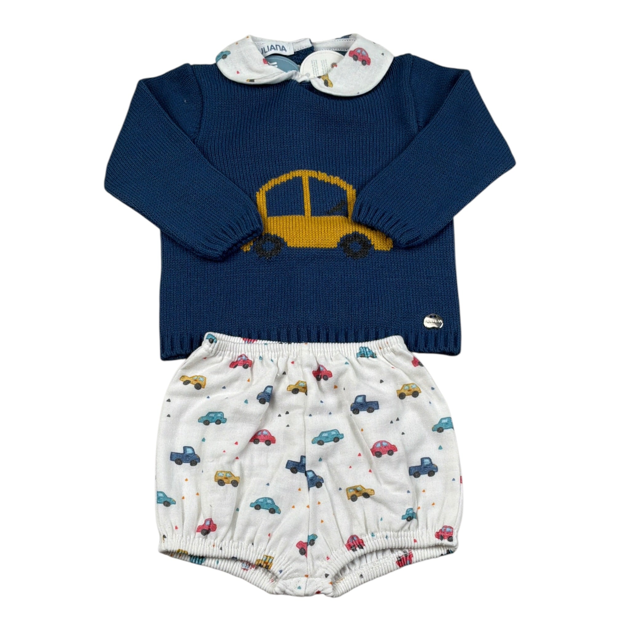 Juliana Completo 2 Pezzi Maglia-Culotte Blu per Neonato 25584 BLU JULIANA 