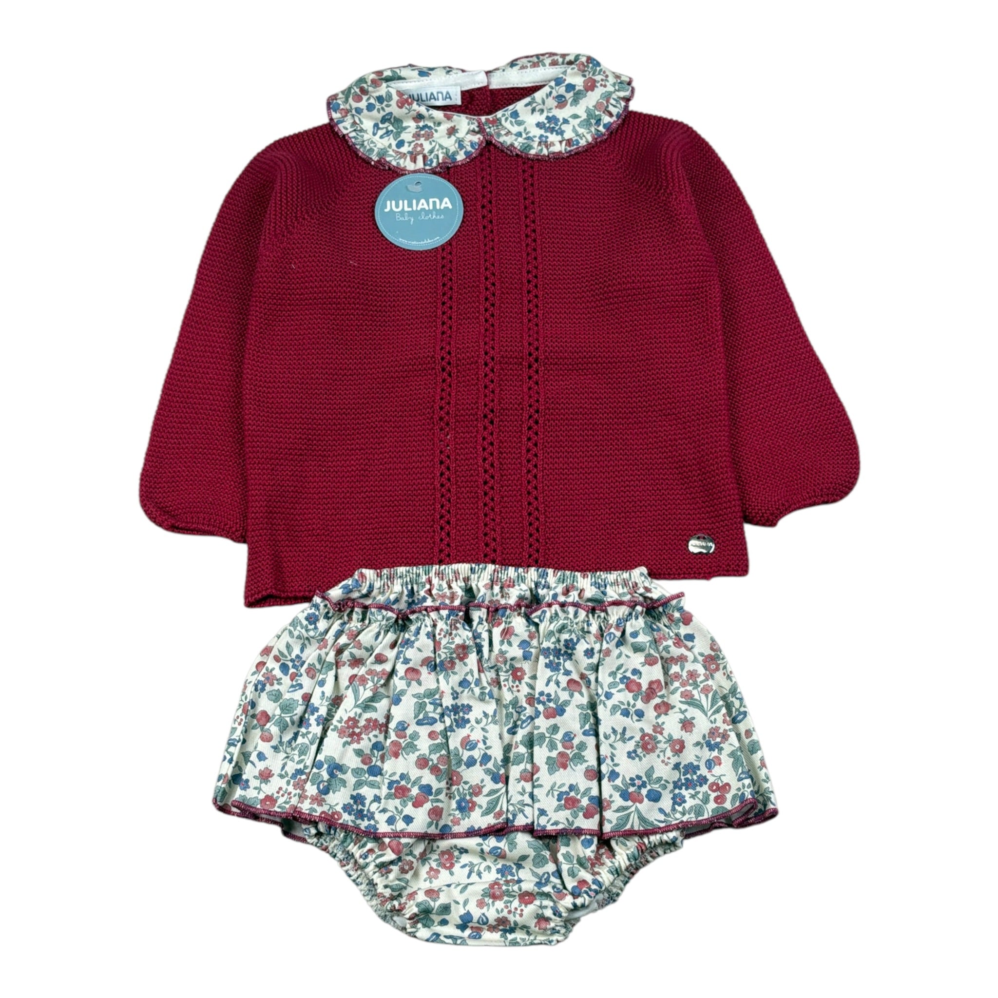 Juliana Completo 2 Pezzi Maglia-Culotte Fuxia per Neonata 25601 FUXIA JULIANA 