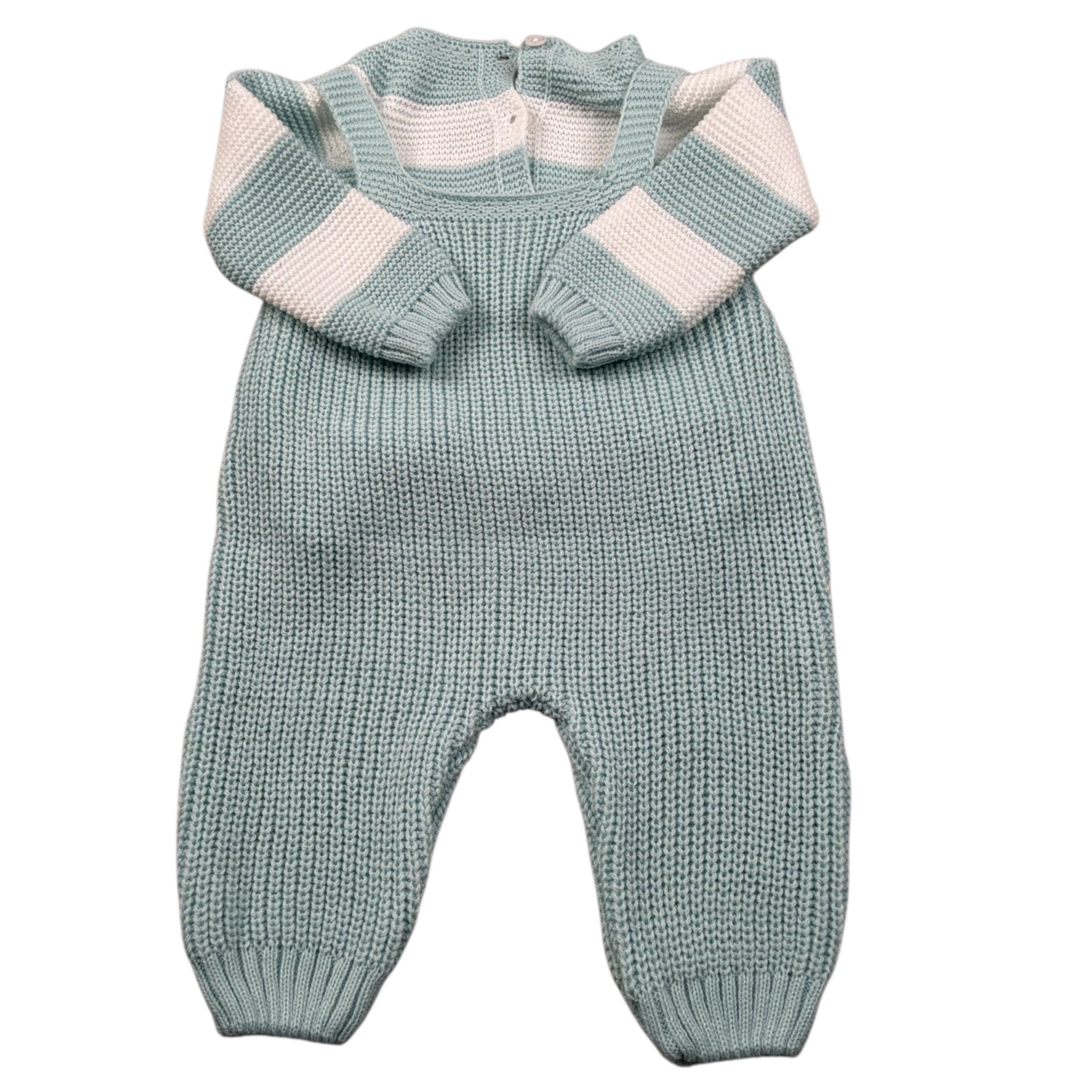 Juliana Completo 2 Pezzi Salopette-Maglia Verde Acqua per Neonato 25606 VERDE ACQUA JULIANA 