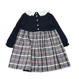 Juliana Abito tinta unita Manica Lunga Blu per Bambina 25653 BLU JULIANA 