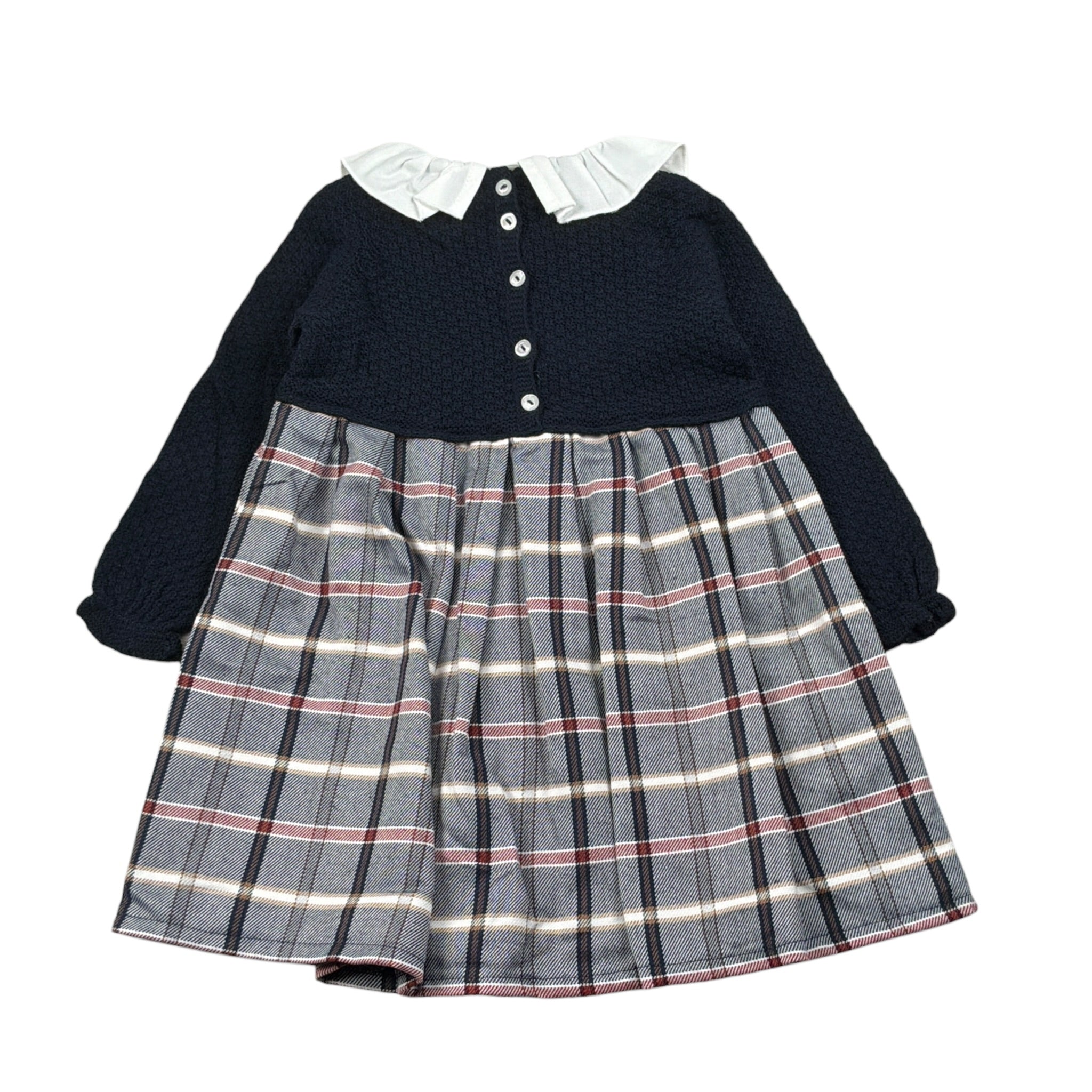 Juliana Abito tinta unita Manica Lunga Blu per Bambina 25653 BLU JULIANA 