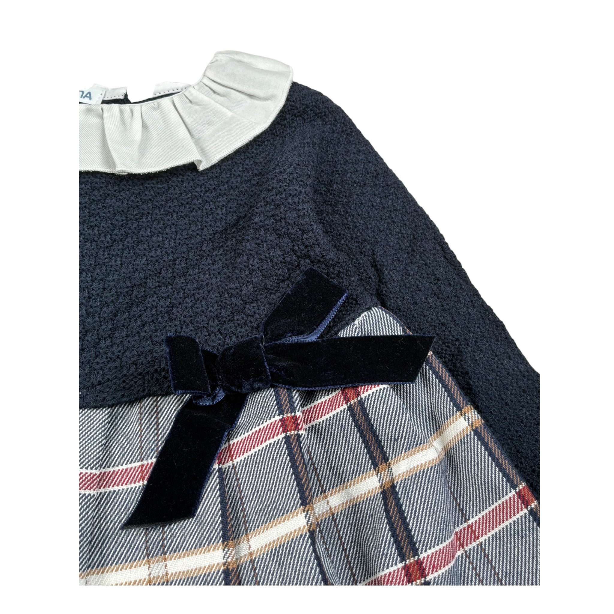 Juliana Abito tinta unita Manica Lunga Blu per Bambina 25653 BLU JULIANA 