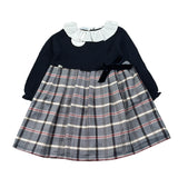 Juliana Abito tinta unita Manica Lunga Blu per Neonata 25653N BLU JULIANA 