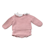Juliana Completo 3 Pezzi Cardigan-Camicia-Culotte Rosa per Neonata 25684 ROSA JULIANA 