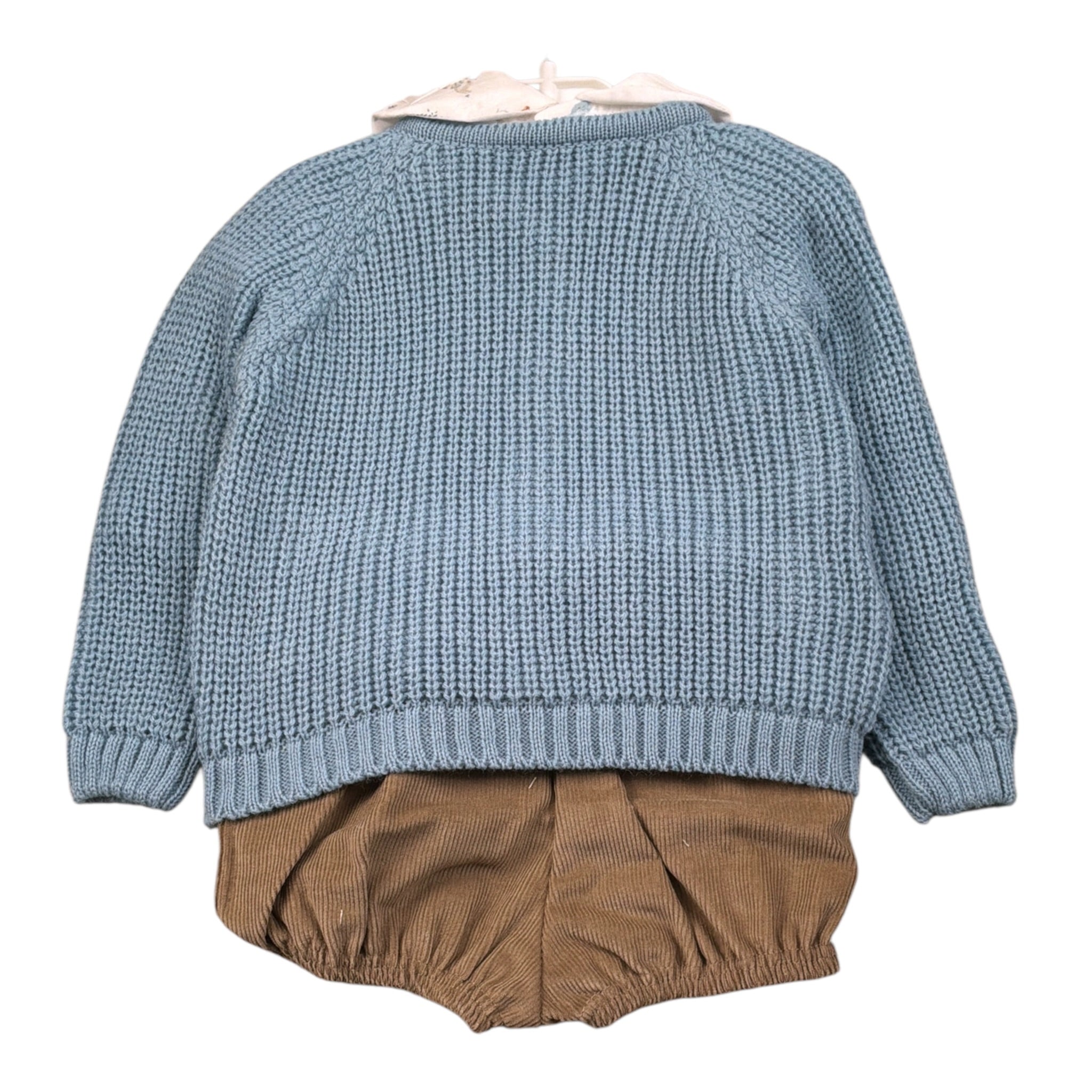 Juliana Completo 3 Pezzi Cardigan-Camicia-Culotte Azzurro per Neonato 25690 AZZURRO JULIANA 