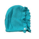 Juliana Cappello tinta unita con Ricami Azzurro per Neonata J5217 AZZURRO JULIANA 