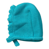 Juliana Cappello tinta unita con Ricami Azzurro per Neonata J5217 AZZURRO JULIANA 