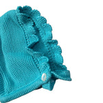 Juliana Cappello tinta unita con Ricami Azzurro per Neonata J5217 AZZURRO JULIANA 