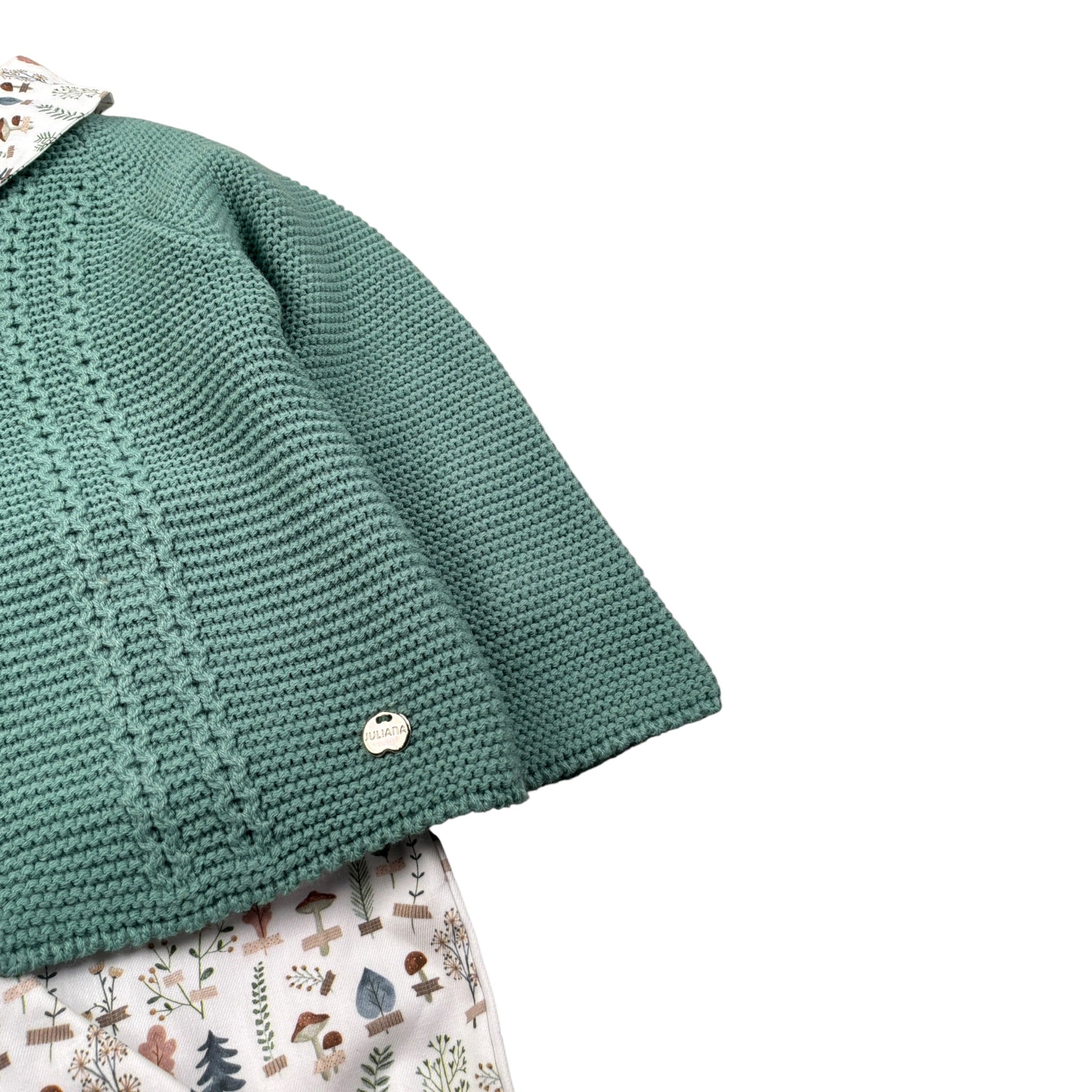 Juliana Completo 3 Pezzi Cardigan-Camicia-Culotte Verde per Neonato J8185 VERDE JULIANA 
