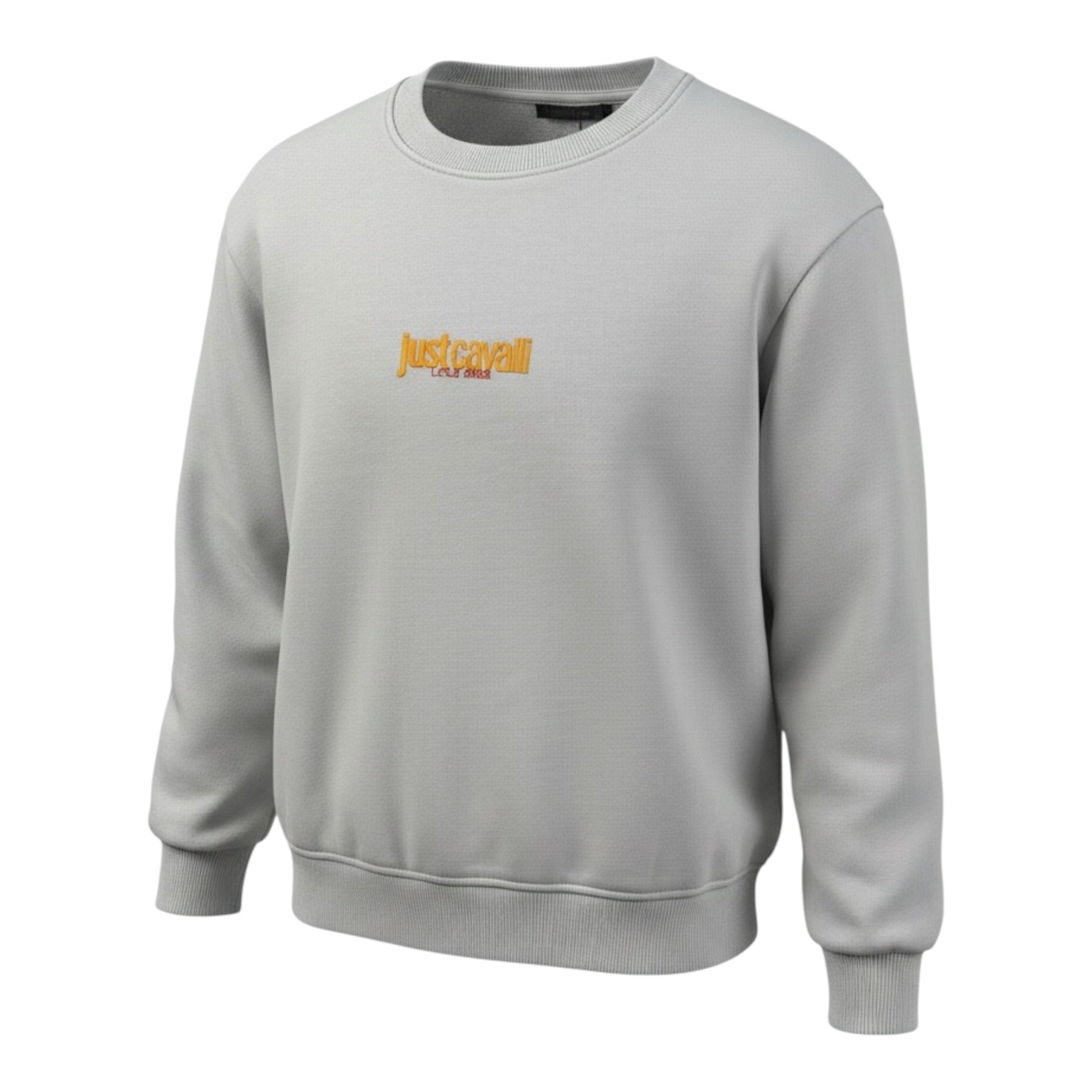 Just Cavalli Felpa tinta unita Girocollo con Stampa Grigio per Bambino JBA26007FE GRIGIO JUST CAVALLI 