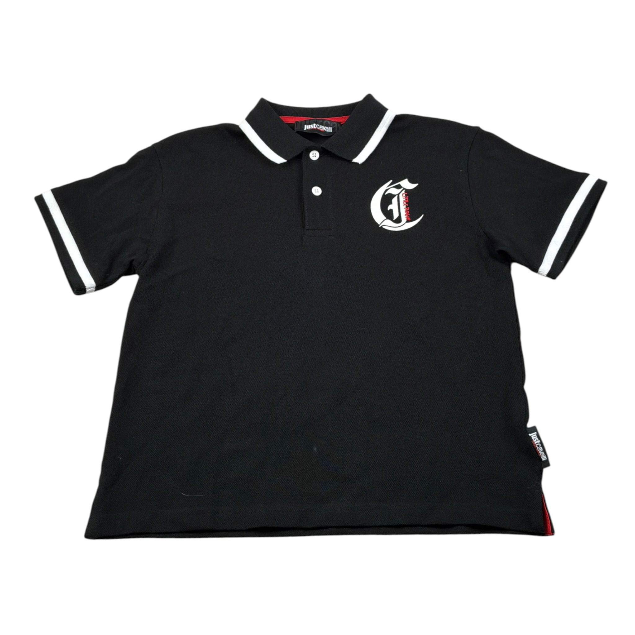 Just Cavalli Polo Mezza Manica tinta unita con Logo Nero per Bambino JBA26014PO NERO JUST CAVALLI 
