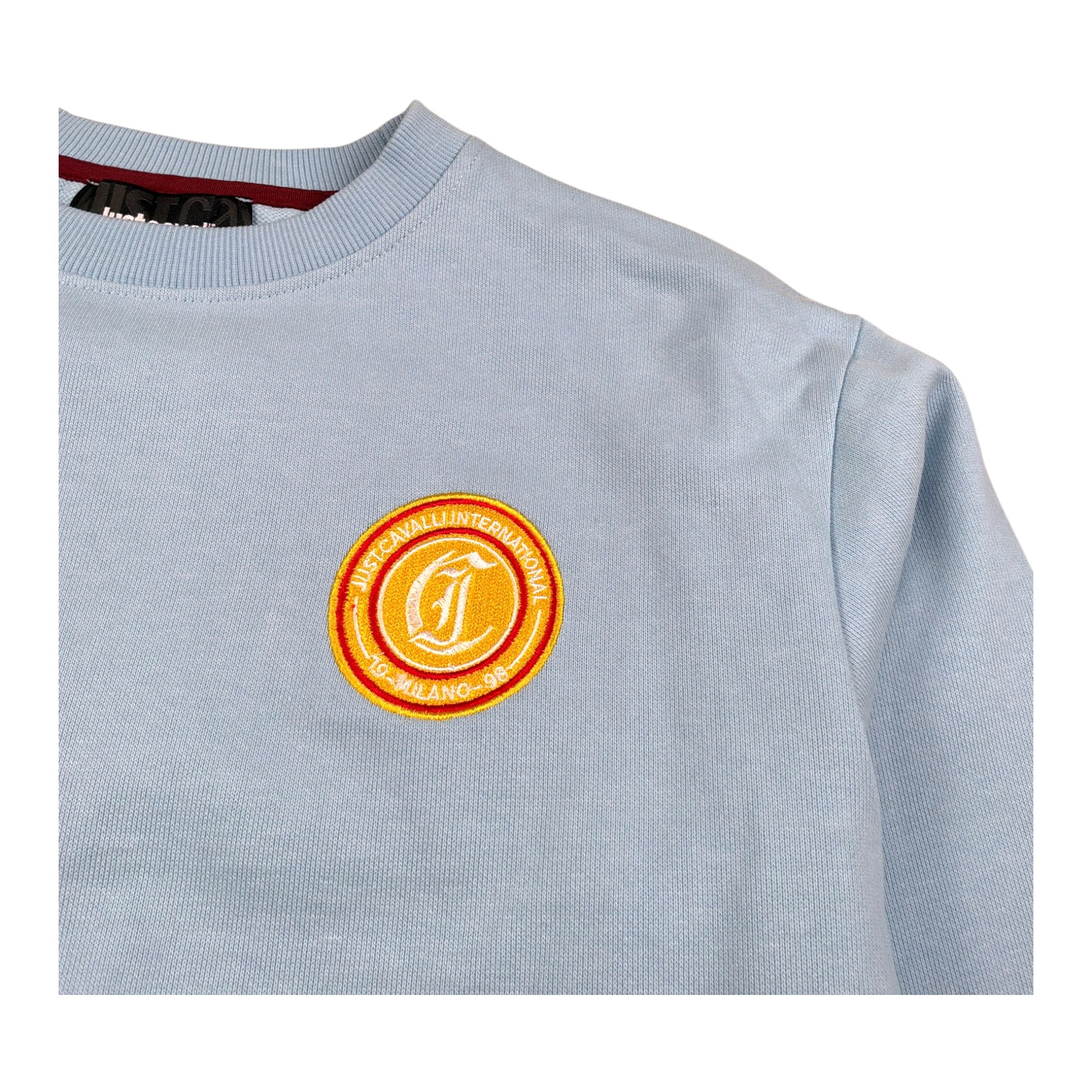 Just Cavalli Felpa Chiusa Girocollo tinta unita Azzurro per Bambino JBA26119FE AZZURRO JUST CAVALLI 