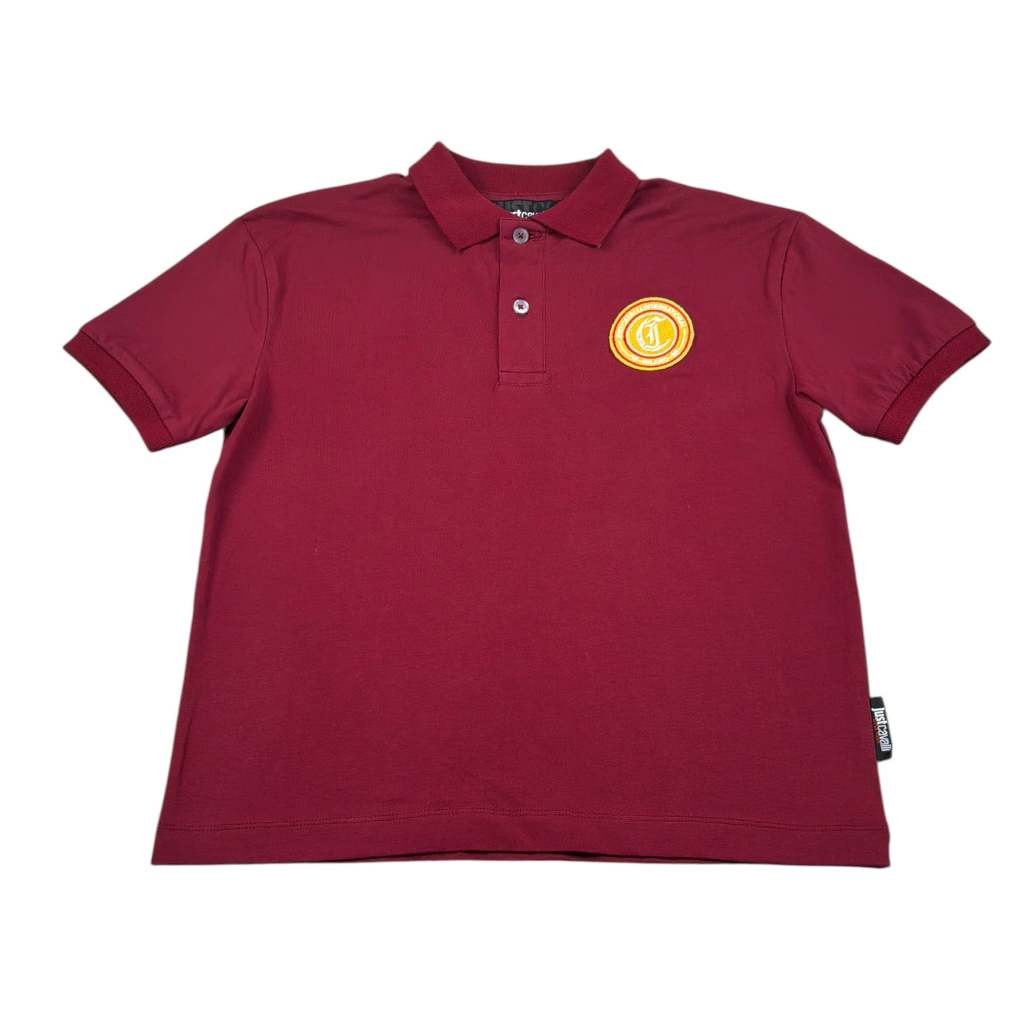 Just Cavalli Polo Mezza Manica tinta unita con Logo Bordeaux per Bambino JBA26153PO BORDEAUX JUST CAVALLI 