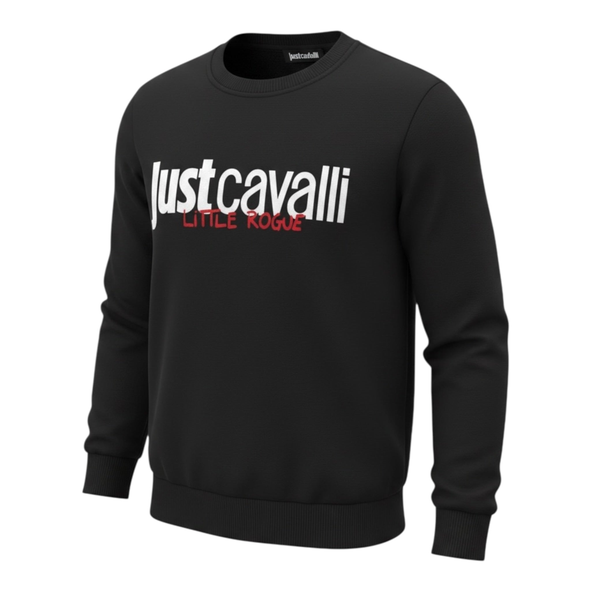 Just Cavalli Felpa tinta unita con Stampa Nero per Bambino JBA26164FE NERO JUST CAVALLI 