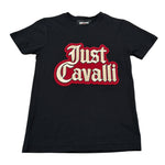 Just Cavalli T-Shirt Girocollo tinta unita con Logo Nero per Bambino JBA2616TS NERO JUST CAVALLI 