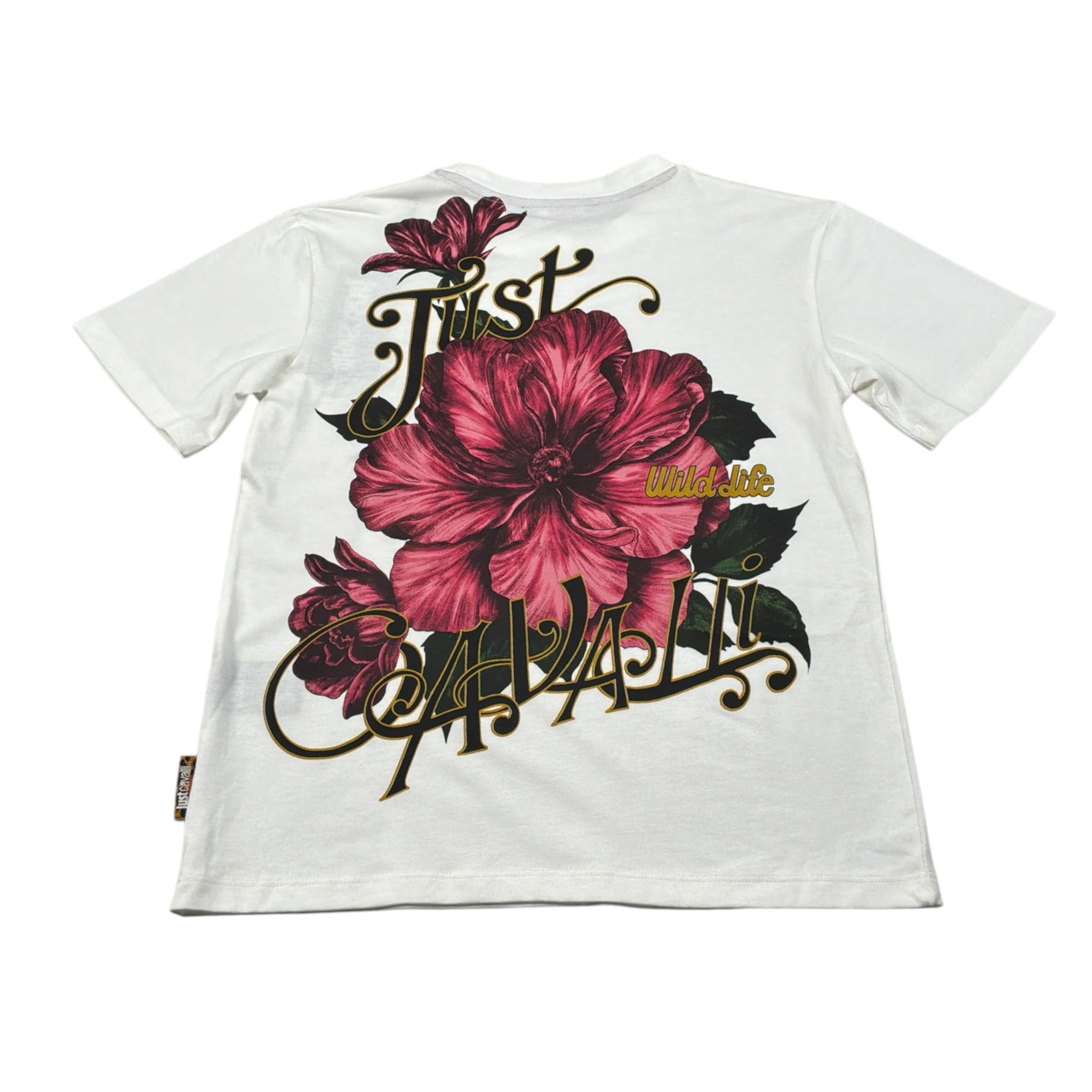 Just Cavalli T-Shirt Girocollo tinta unita con Logo Bianco per Bambina JGA26019TS BIANCO JUST CAVALLI 