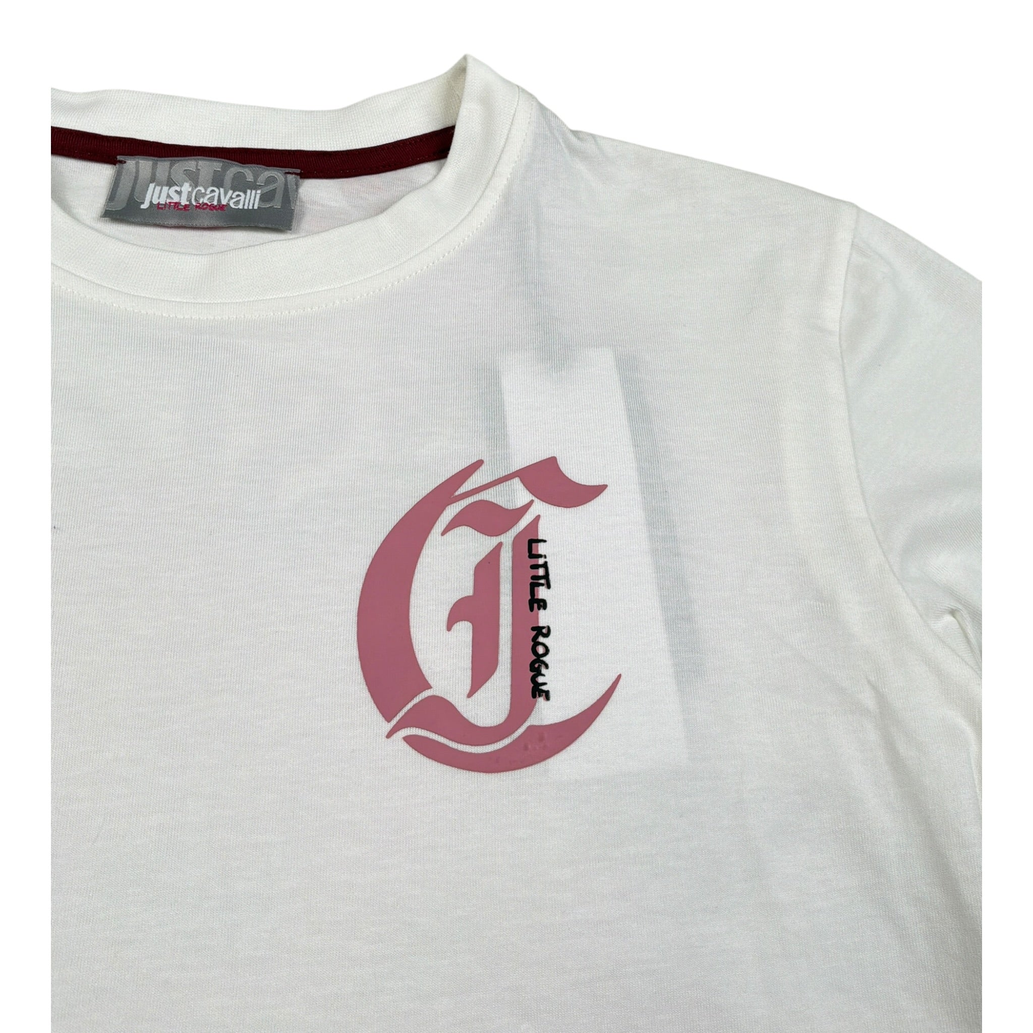 Just Cavalli T-Shirt Girocollo tinta unita con Logo Bianco per Bambina JGA26019TS BIANCO JUST CAVALLI 