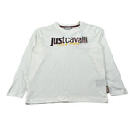 Just Cavalli Shirt Girocollo tinta unita con Logo Bianco per Bambina JGA26038TS BIANCO JUST CAVALLI 