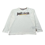 Just Cavalli Shirt Girocollo tinta unita con Logo Bianco per Bambina JGA26038TS BIANCO JUST CAVALLI 