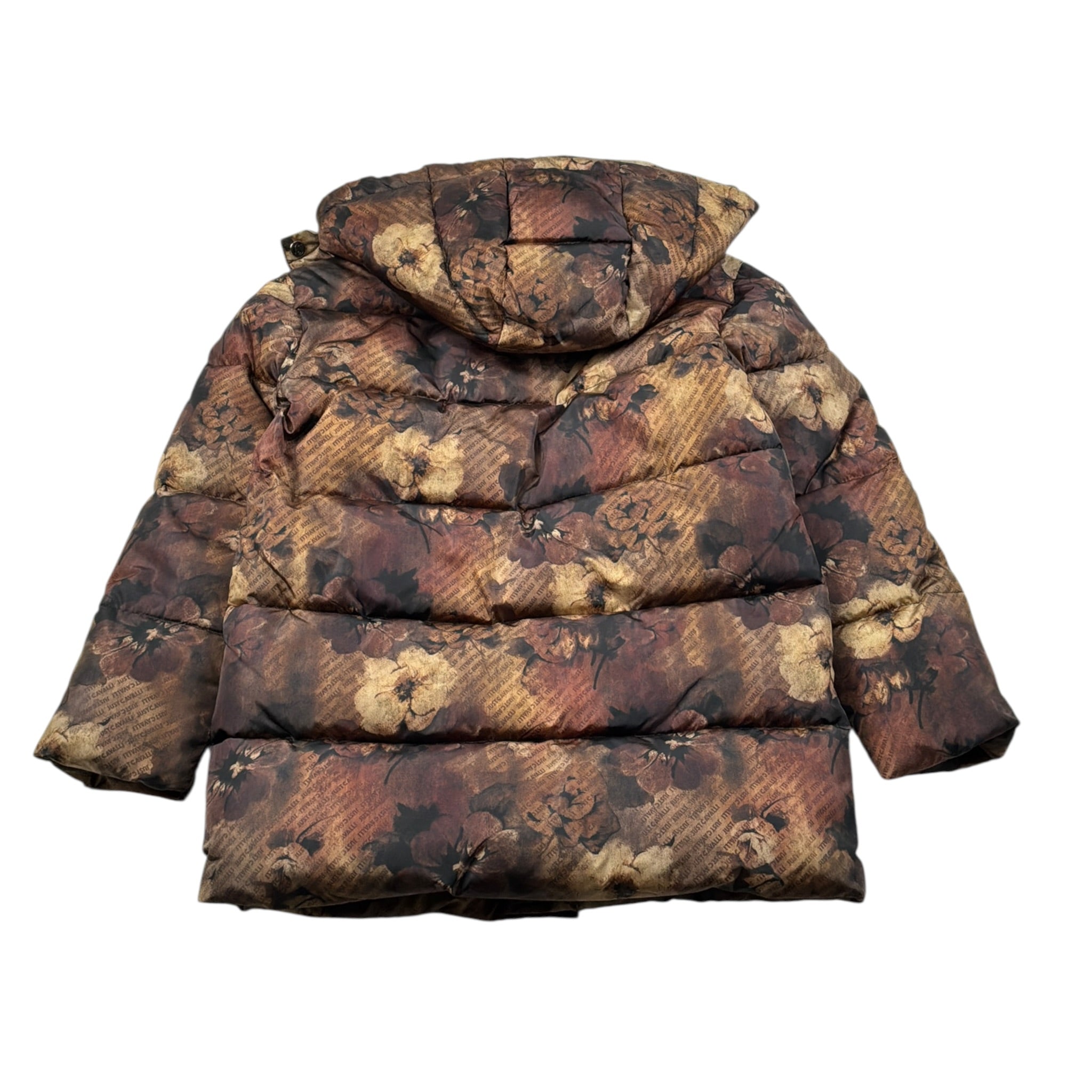 Just Cavalli Giubbino Stampa Fantasia con Cappuccio Marrone per Bambina JGA26043PI MARRONE JUST CAVALLI 