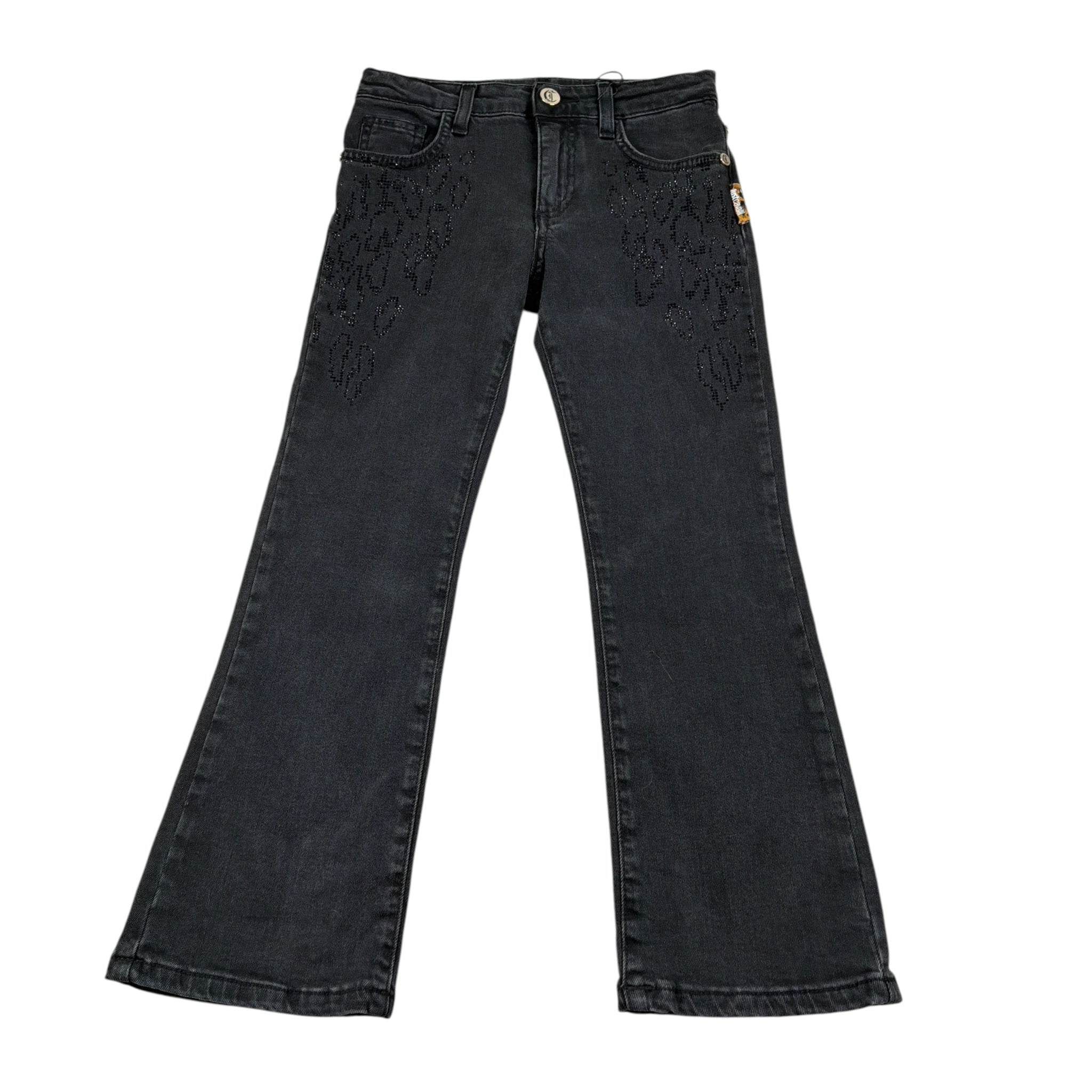 Just Cavalli Jeans tinta unita Modello Zampa Nero per Bambina JGA26062JE NERO JUST CAVALLI 