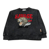 Just Cavalli Felpa Chiusa Girocollo Tint Unita con Logo Nero per Bambino JGA26064FE NERO JUST CAVALLI 